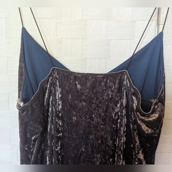 Charlotte Russe Long Sheath Velvet Dress XL Excel Used Cond Goth Chic - Picture 5 of 5